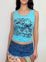 Load image into Gallery viewer, Blue Tie Dye Printed Tank Top (M)
