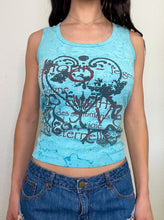 Load image into Gallery viewer, Blue Tie Dye Printed Tank Top (M)
