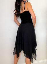 Load image into Gallery viewer, Black Ruffle Fairy Midi Dress (S)
