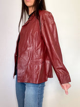 Load image into Gallery viewer, Red Vintage 80s Red Leather Jacket (L)
