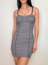 Load image into Gallery viewer, Guess Y2K Pin Stripe Bustier Mini Dress (S)
