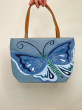 Load image into Gallery viewer, Denim 2000s Butterfly Shoulder Bag
