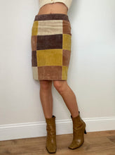 Load image into Gallery viewer, Vintage Leather Patchwork Midi Skirt (S)
