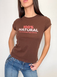 Early 2000s 100% Natural Baby Tee (M)
