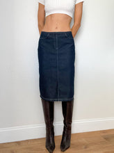 Load image into Gallery viewer, Denim Low Rise Y2K Midi Skirt (S)
