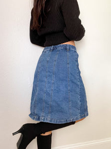 Y2K Denim Midi Skirt (S)