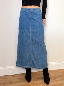 Vinage 90s Denim Maxi Skirt (S)
