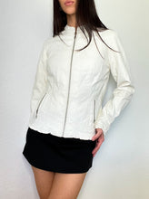 Load image into Gallery viewer, White Leather Moto Jacket (M)
