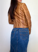 Load image into Gallery viewer, Caramel Biker Moto Leather Jacket (S)

