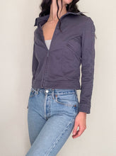 Load image into Gallery viewer, Grey Denim Zip Up Utility Jacket (XS)
