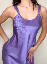 Load image into Gallery viewer, Purple Satin Slip Dress (S)
