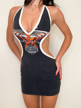 Load image into Gallery viewer, Black Flame Harley Halter Dress (S)
