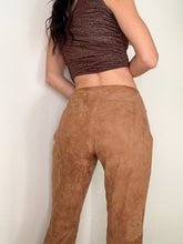 Load image into Gallery viewer, Tan Suede Coyote Ugly Flare Pants (M)
