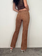 Load image into Gallery viewer, Tan Suede Coyote Ugly Flare Pants (M)
