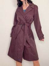 Load image into Gallery viewer, Brown Rain Trench Coat (M)
