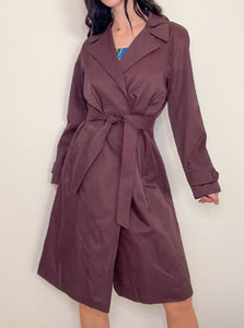 Brown Rain Trench Coat (M)