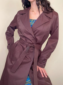 Brown Rain Trench Coat (M)