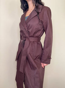 Brown Rain Trench Coat (M)