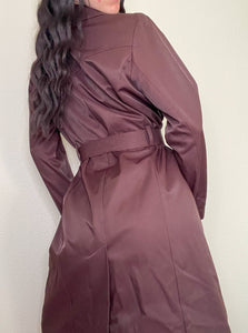 Brown Rain Trench Coat (M)