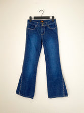 Load image into Gallery viewer, Rhinestone Super Flare Jeans (XS)
