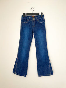 Rhinestone Super Flare Jeans (XS)