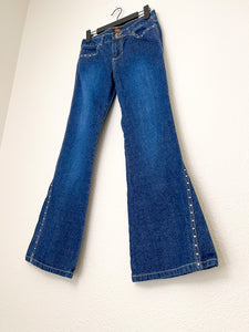 Rhinestone Super Flare Jeans (XS)