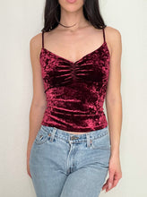 Load image into Gallery viewer, Red Crushed Velvet Y2K Tank Top (M/L)
