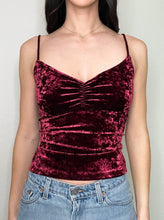 Load image into Gallery viewer, Red Crushed Velvet Y2K Tank Top (M/L)
