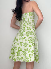 Load image into Gallery viewer, Green Floral 2000s Tube Dress (S)
