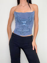 Load image into Gallery viewer, Blue Harley Logo Corset (S)
