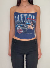 Load image into Gallery viewer, Navy Pin Up Girl Harley Corset (S)
