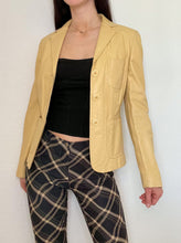 Load image into Gallery viewer, Beige Y2K Leather Jacket (XS)
