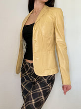 Load image into Gallery viewer, Beige Y2K Leather Jacket (XS)
