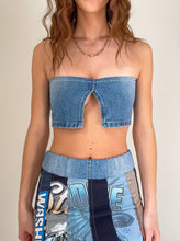 Load image into Gallery viewer, Denim Patchwork Mini Skirt Set (XS/S)
