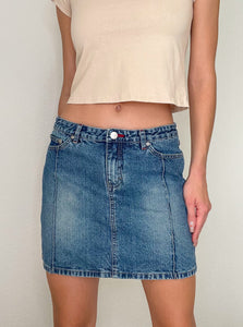 Y2K Denim Mini Skirt (S)