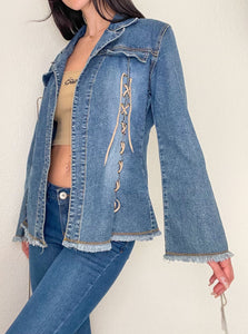 Lazer Jeans Denim Boho Jacket (L)