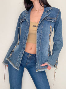 Lazer Jeans Denim Boho Jacket (L)