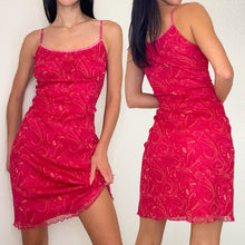 Load image into Gallery viewer, Hot Pink Paisley 90s Dress (M)

